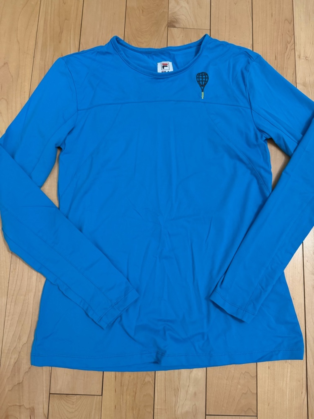 Fila International Tennis Hall of Fame Blue Active Long Sleeve Top NWOT